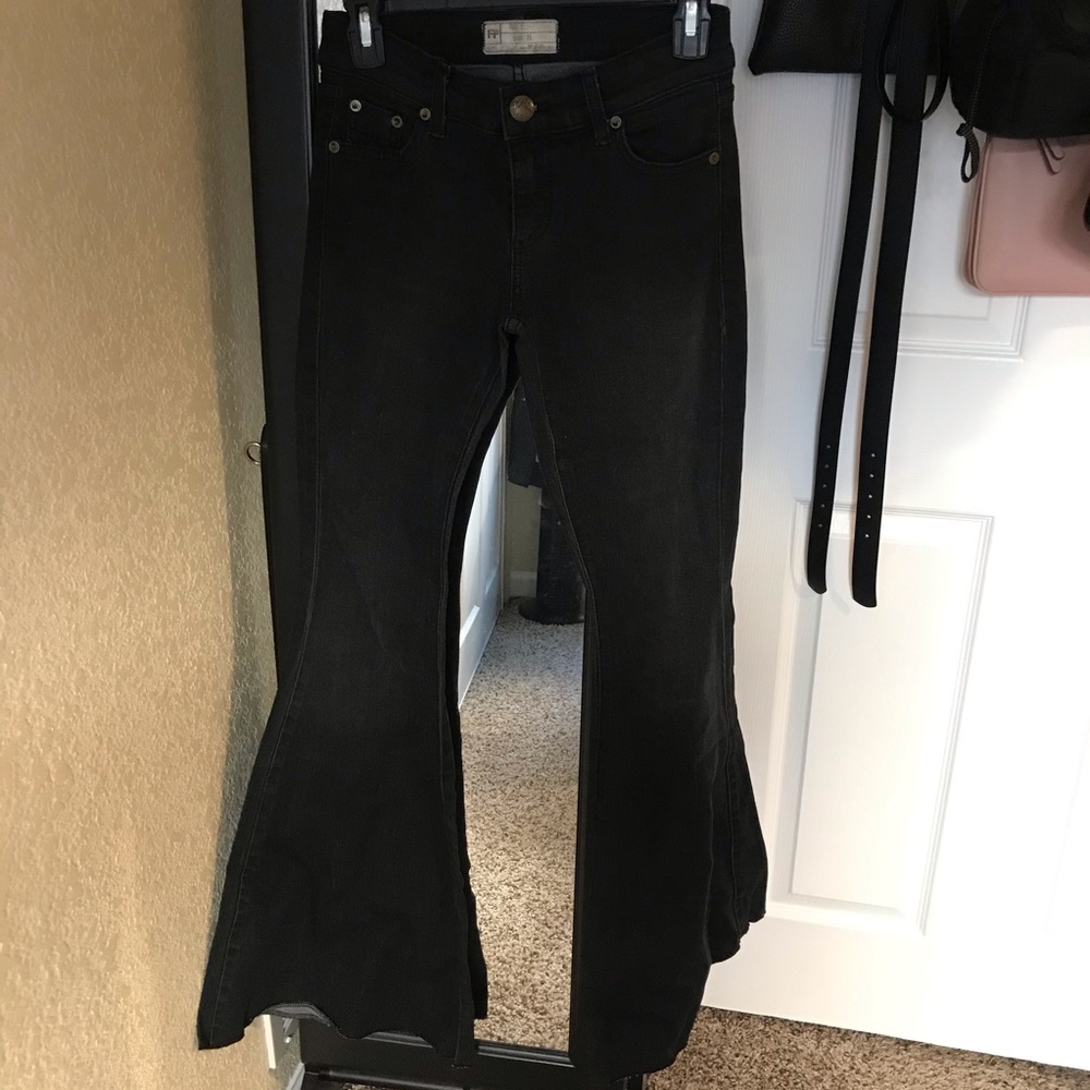 Black flare jeans